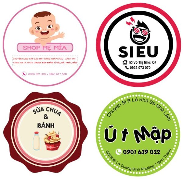 Nhãn decal giấy, hình ảnh sắc nét (DC0012)